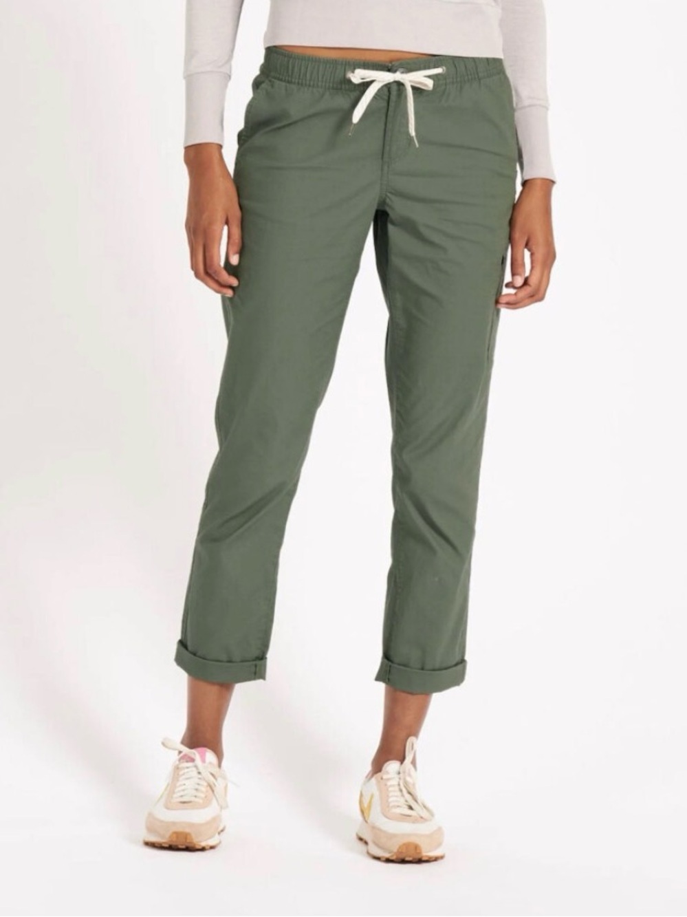 Vuori Olive Green Ripstop Drawstring Pants